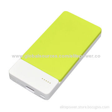 Power Bank with 5,000mAh, Built-in USB Cable, Fashionable Design